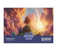 Walking on The Path of Light 1000 Pezzi Cartone Robusto Puzzle Cloud-top Cottage Sfida Unica Giocattoli Educativi Puzzle Per Bambini 52x38cm/1000pcs