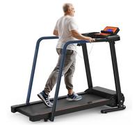 Walking Pad per anziani, tapis roulant pieghevole per casa con maniglia e app, tapis roulant elettrico e silenzioso fino a 120 kg, delicato sulle articolazioni per camminare e fitness