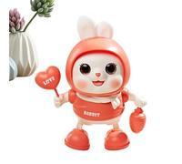 Walking Rabbit Toy - Musical Animal, Tummy Time Companion with Sounds, Early Education Bot for , Developmental Accessory Flashing Glow, Daycare Centers Nursery Bedroom