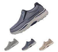 Walking Shoes for Men Slip On Canvas Scarpe casual comode scarpe basse casual Vintage Flat Orthopedic Sneaker, scarpe sportive da uomo, tinta unita, comode da trekking, Blu, 42 EU