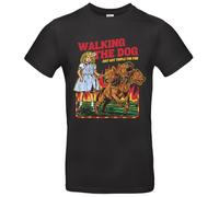 Walking The Dog - Maglietta da uomo Sarcasmo Steven Rhodes, Nero , L