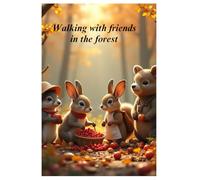 Walking with friends in the forest