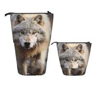 Walking Wolf Telescopica Astucci Verticale Astuccio Per Penne Con Cerniera Cancelleria Per Adulti Ufficio Scuola