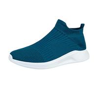 Walkingschuhe Herren Turnschuhe Trekkingschuhe Rutschuhe Laufschuhe Leichte Outdoor Casual Schuhe Alltags Ultra-Bequemer Softshell BarfußSchuhe Netz Atmungsaktives Workout Freizeitschuhe, blu, 43 EU