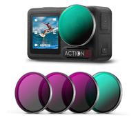 WalkingWay Set di Filtri Snap-On CPL + ND8 ND16 ND32 per Action 5 Pro / 4, Kit da 4 Pezzi, Accessori per Action Camera