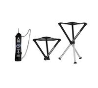 Walkstool - Modello Comfort - Nero e Grigio - Sgabello Pieghevole 3 Piedi Regolabili in Alluminio - Altezza Seduta 45 cm - Sgabello Pieghevole - Carico Massimo 200 kg - Prodotto in Svezia