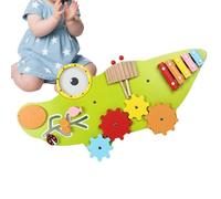 Wall Activity Board - Preschool Educational Toy, Wooden Sensory Board Panels Learning Busy Mount | Tactile Station for Kids Girls Boys Preschool Kindergarten Nursery Classroom Playroom Daycare