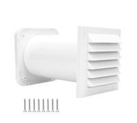 Wall Air Vent Kit, Exhaust Intake Flow System, Through Wall Ventilation Panel Set, ABS Air Duct Cover Assembly, Indoor Exchange Accessory, Bathroom Kitchen Garage Basement 5.51x13.39 inches
