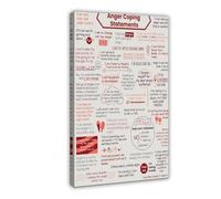 Wall Anger Coping Statements Management Affermations for Kids Teens Adults Skills Mad Handout Citazioni Mantra Camera da Letto Classroo Poster su Tela Decorazione per Camera da Letto Ufficio Camera da