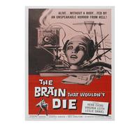 Wall Art cinematografico horror vintage "Il cervello che non voleva morire" Sc