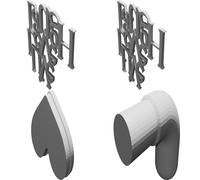 Wall Art Sign Live Love Laugh for Modern Home Decor with Heart Design