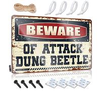Wall Art Soft Bath Pretty Beware Of Attack Dung Dung Beetle For Gate - Stitch personalizzabile (20 x 30 cm)