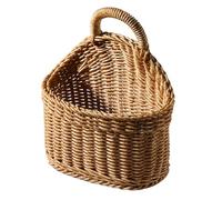 Wall Basket - Jute Woven Hanging Storage Organizer For Home | Small Decorative Baskets For Living Room Kitchen Bathroom Bedroom | Boho Style Decor Accessory For Rustic Modern Interiors