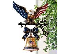 Wall Bell 1776 2026 Eagle Flag Design - Resin Door Chime Ornament, 250th Commemorative Patriotic Hanging Bell, Decorative Entry Sound Accent | Decorative Greeting Bells,For Home Porch Garden
