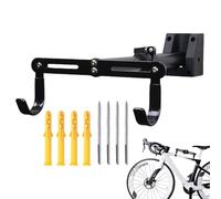 Wall Bike Mount, 360° Adjustable Road Bicycle Holder With Utility Hooks, Space-Saving Storage Rack For Mountain Cycle, Scooter, Indoor Garage, Or Apartment Wall Organization, Stable Mount