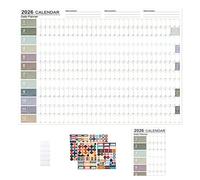 Wall Calendar - 12 Month Annual Calendar 2026 | Folded Poster Planner Schedule Organizer For Home, Ufficio, School, Studenti, Teachers, Family, Friends | Indoor Wall Decor 17x23 Inches