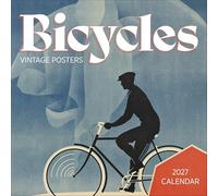 Wall Calendar 2027, Bicycles: Vintage Posters, 12 Months, Large Grid Design Featuring 12 Artworks