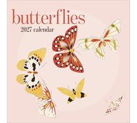 Wall Calendar 2027, Butterflies, 12 Months, Large Grid Design Featuring 12 Artworks