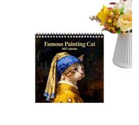 Wall Calendar 2027 Funny Cat Jan-Dec 2027 12 Months Spiral Bound Planner