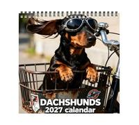 Wall Calendar 2027 | Hangable Funny Jan-Dec Monthly Planner | Nature Dog Pl