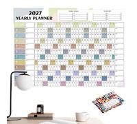 Wall Calendar 2027 - Large Year Planner | Double-Sided Schedule Board