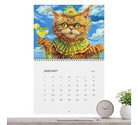 Wall Calendar - Cat Calendar | Wall Calendar | 8,5 X 11 Inches Family Planner Calendar For Cat Lovers 2025 Cat Calendar Cat With Photos Cat Calendar With Cat Facts For Organized Planning