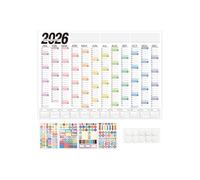 Wall Calendar Planner - 29.21x20.67x0.04 Inches 2026 Yearly Walll Planner, 2026 Yearly Organizer Schedule, Home Calendarr For Kids School | College Dorm Kitchen Classroom Wall Calendar Accessories