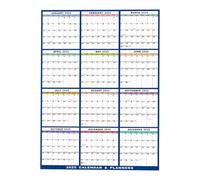 Wall Calendar - Yearly Wall Calendar | 12 Month Erasable Wall Calendar For Wall Door Window, Colorful 2025 12 Months Calendar Big Wall Calendar, Wall Calendar 2025 For Home Company School