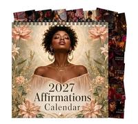 Wall Calendars 12-Month Hangable - Spiral-Bound Affirmations Planner 2027
