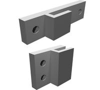 Wall Clips and Rails for Metal Jacket Hanging System - 2 Piece Set