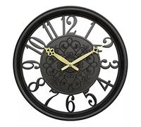 Wall Clock 15.5 inch Retro European Style Quartz Clock American Living Room Bedroom Art Clock Nostalgic Silent Art Wall Clock (Color : B Size : 15.5inch) (A 15.5inch)