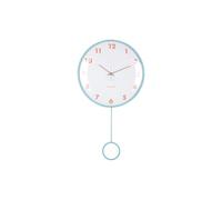 Wall Clock Cheeky Dome Pendulum Soft Blue