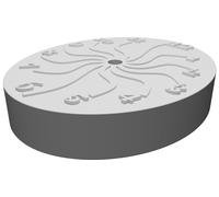 Wall Clock Compatible with Standard Movement Modern Ellipse Contemporary Design