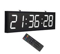 Wall clock Orologio elettronico a LED a Grande Schermo Che,Orologio da Parete Digitale con Grande Schermo LED per Aeroporti Fabbriche, Palestra, Spazi Pubblici,rosso