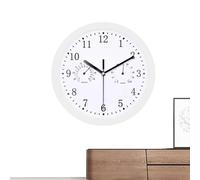 Wall Clock - Outdoor Clock - 10in Garden Alarm - Abs Retro-Style Weatherproof Timepiece with Built-In Temperature Sensor Clear Display Design for Patio Deck Porch Fence Pool Yard Balcony Outdoor Use