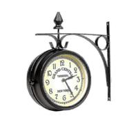 Wall Clock Wrought Iron Garden Clock Station Clock 2-sided Handcrafted Grand Central Terminal New Yo Hy