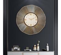 Wall Clocks for Living Room Decor,23.6 Inch Big Decorative Wall Clocks Battery Operated for Bedroom Kitchen Office Home, Large Metal Wall Clock, Silent Wall Clock Non Ticking (Green)
