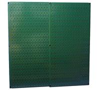 Wall Control, 2 pannelli forati in metallo verde