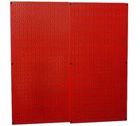 Wall Control 30-P-3232R Confezione di Pannelli forati in Metallo Rosso