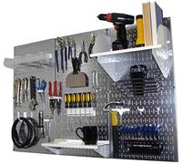 Wall Control 30-WRK-400 GVW Organizzatore Pegboard Organizzatore Metallo Standard Tool Storage Kit Accessori, 1,2 m, Bianco