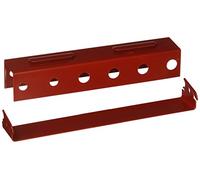 Wall Control ASM-SD-008 R Staffa di supporto per cacciavite per pannello forato - Accessorio per pannello forato in metallo scanalato, rosso