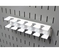 Wall Control ASM-SL-008 W - Supporto porta attrezzi con intaglio in metallo, solo per Wall Control Pegboard, colore: bianco