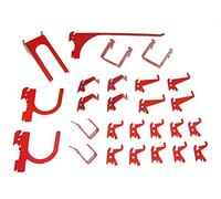 Wall Control KT-200-DLX R - Kit di ganci per pannello di stoccaggio a taglio, colore: Rosso