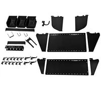 Wall Control KT-400-WRK B - Kit di accessori per workstation con bordo scanalato, solo pannello forato, nero