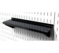 Wall Control Mensola per pannello forato da 10,2 x 40,6 cm di profondità, pannello forato e pannello per attrezzi scanalato, nero, ASM-SH-1604 B