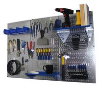 Wall Control Organizer per Pegboard da 1,2 m, Set di attrezzi in metallo con lavagna zincata e accessori blu