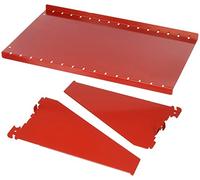 Wall Control Scaffalatura forata profonda 22,9 cm, per pannelli forati e pareti degli attrezzi con sistema a fessura, colore: rosso