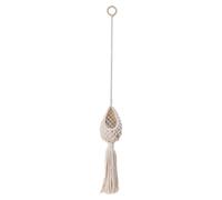 Wall Cotton Hangable Baskets, Kitchen Decor Boho Vegetable Bag Holder, 3.15 Inches Cotton Rope, Crocheted Fruit Holder for Bedroom, Bathroom Storage Space