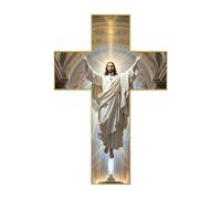 Wall Cross Jesus - Vintage Home Decor, Antique Religious Ornament Artwork