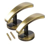 Wall Curtain Holders - Metal Tieback, Fixed Mount, Alloy Build, Two Unit Pack Feature, Strong Grip Support Function Sleek Decorative Drapery Control Hardware Organizer | Window Shower Kitchen RV Usage